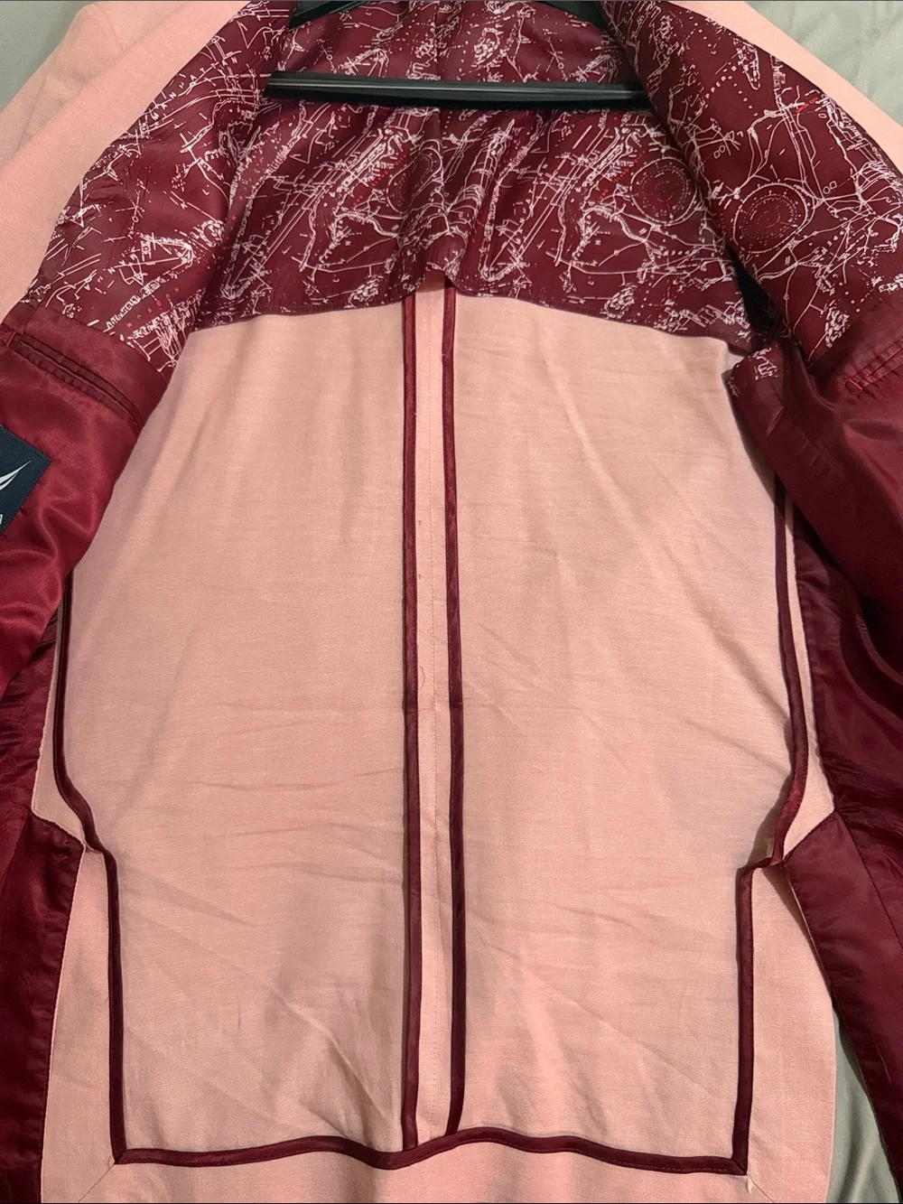 Nautica Pink Two-Button Men's Sport Coat 44L